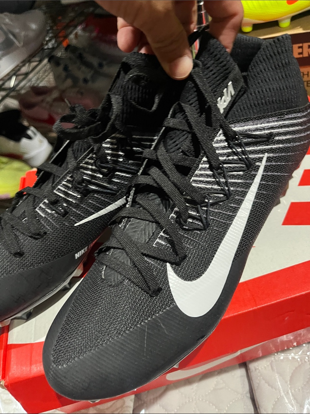 NIKE VAPOR UNTOUCHABLE 2 CF FOOTBALL CLEATS Mens 9.5Black 924113 001 NEW